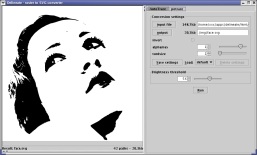 Screenshot of Delineate raster to SVG converter 0.5 on GNU/Linux